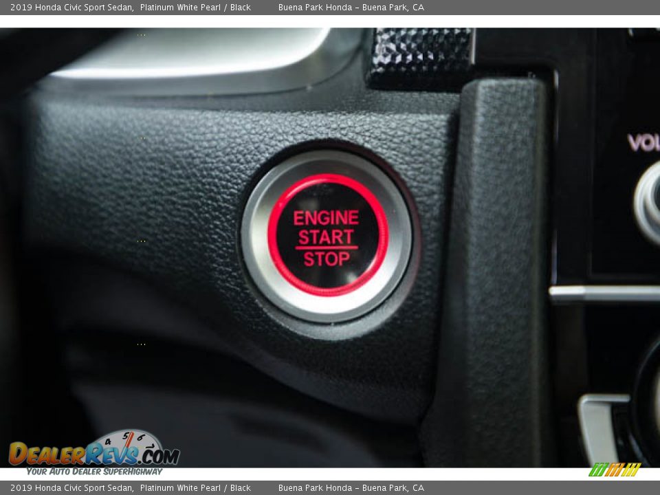 2019 Honda Civic Sport Sedan Platinum White Pearl / Black Photo #16
