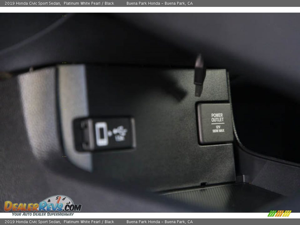 2019 Honda Civic Sport Sedan Platinum White Pearl / Black Photo #17