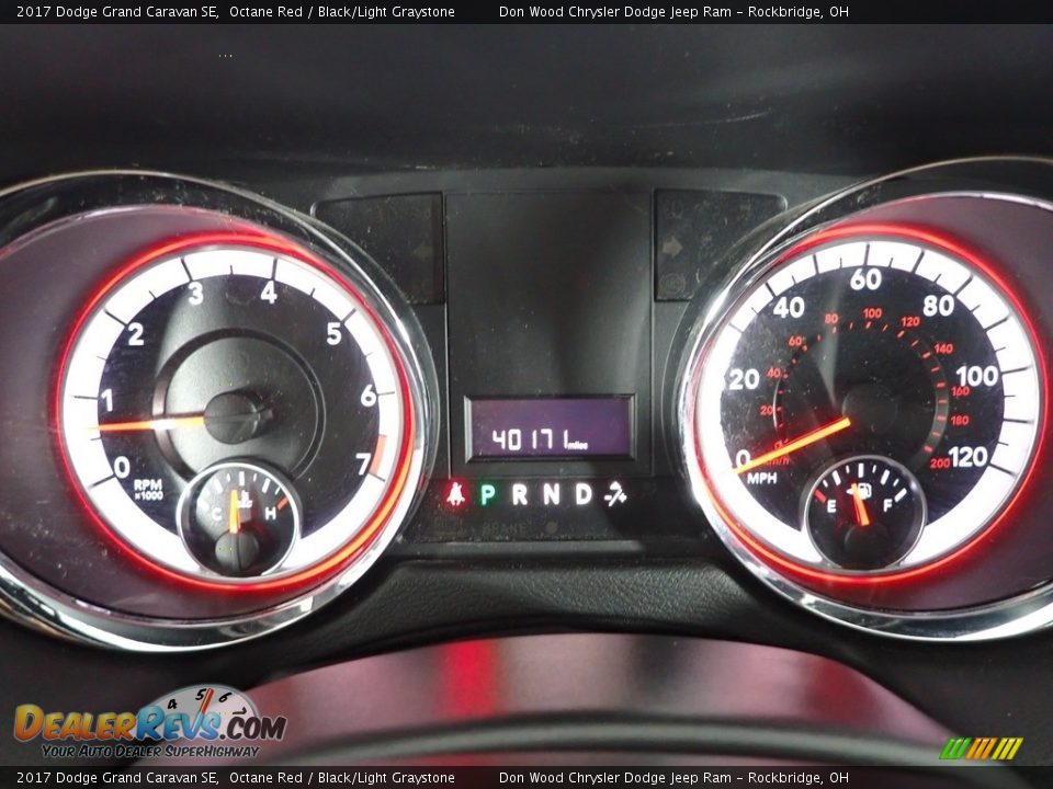 2017 Dodge Grand Caravan SE Octane Red / Black/Light Graystone Photo #15