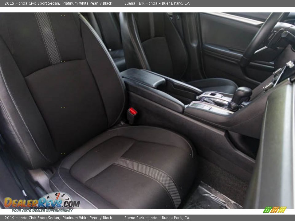 2019 Honda Civic Sport Sedan Platinum White Pearl / Black Photo #23