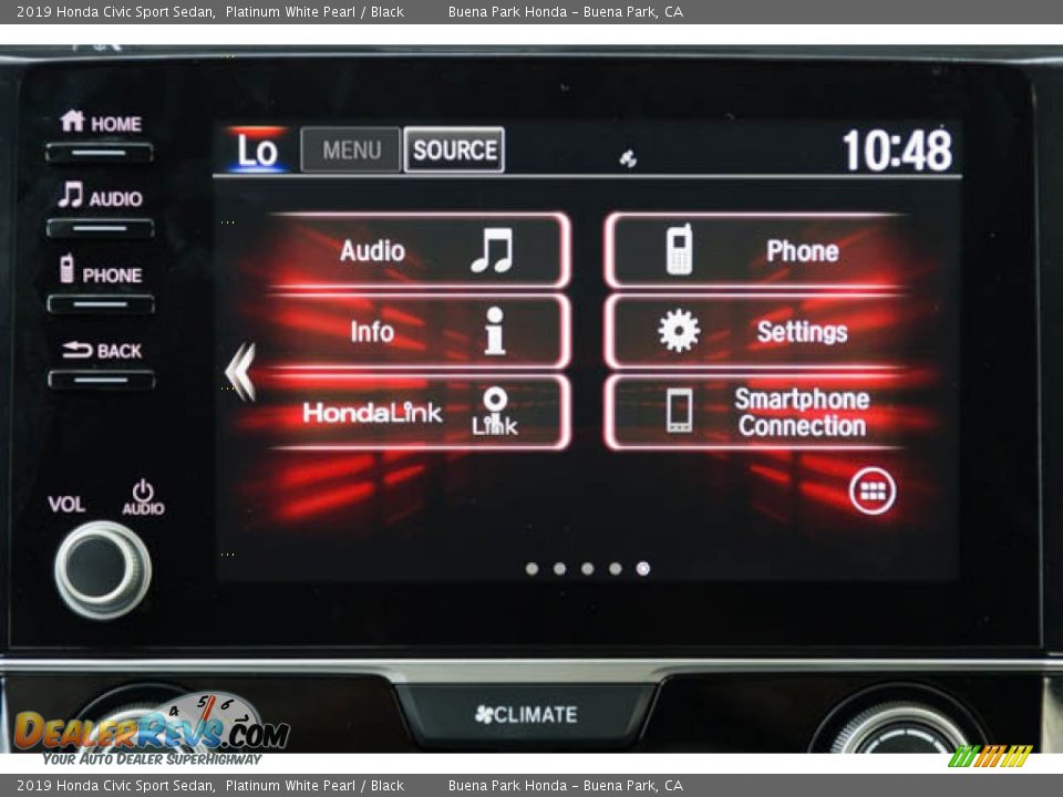 2019 Honda Civic Sport Sedan Platinum White Pearl / Black Photo #24