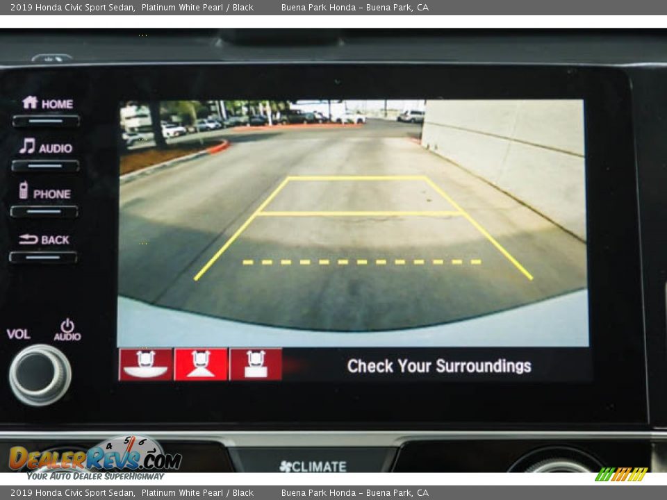 2019 Honda Civic Sport Sedan Platinum White Pearl / Black Photo #25