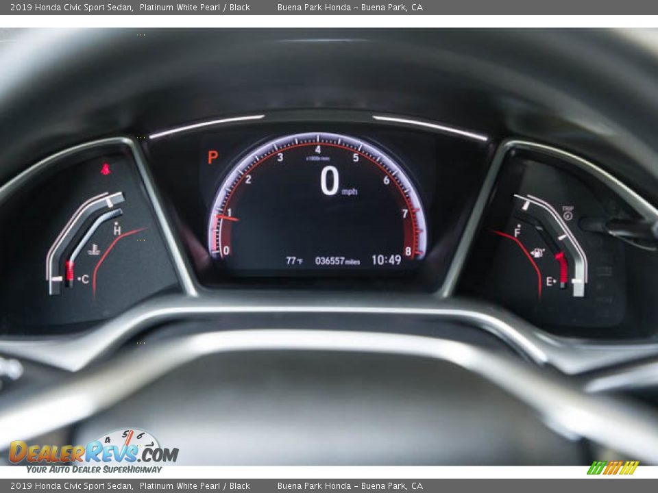 2019 Honda Civic Sport Sedan Platinum White Pearl / Black Photo #26