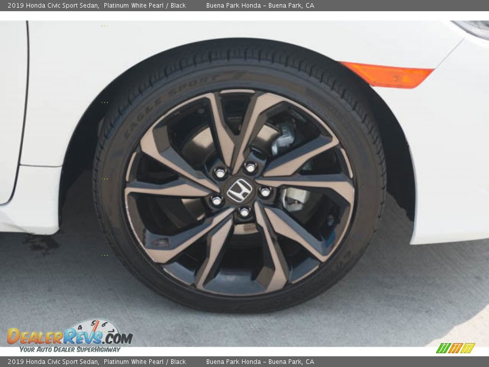 2019 Honda Civic Sport Sedan Platinum White Pearl / Black Photo #34