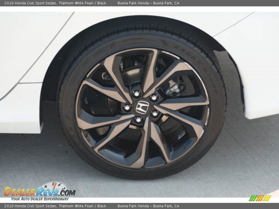 2019 Honda Civic Sport Sedan Platinum White Pearl / Black Photo #35