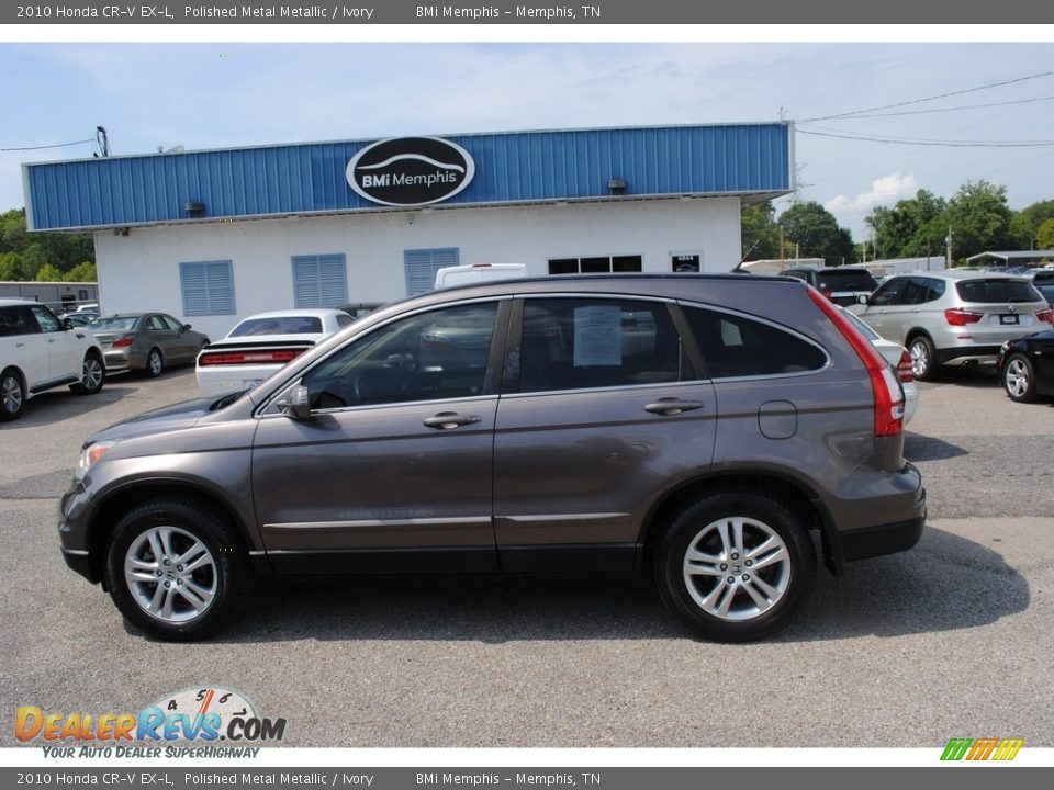 2010 Honda CR-V EX-L Polished Metal Metallic / Ivory Photo #2