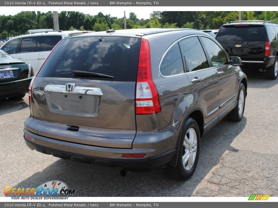 2010 Honda CR-V EX-L Polished Metal Metallic / Ivory Photo #5