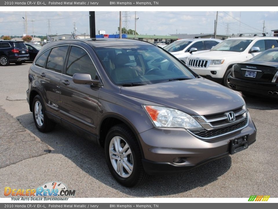 2010 Honda CR-V EX-L Polished Metal Metallic / Ivory Photo #7