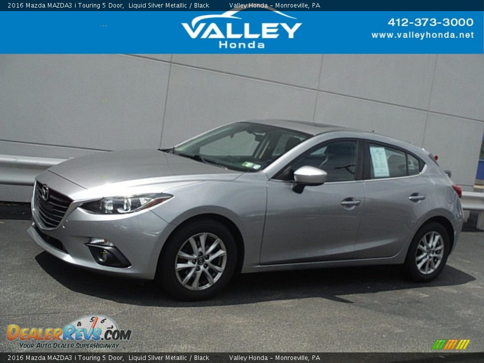 2016 Mazda MAZDA3 i Touring 5 Door Liquid Silver Metallic / Black Photo #1