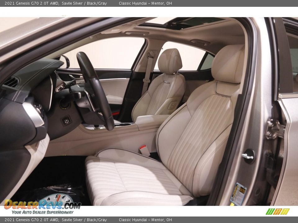Black/Gray Interior - 2021 Genesis G70 2.0T AWD Photo #5