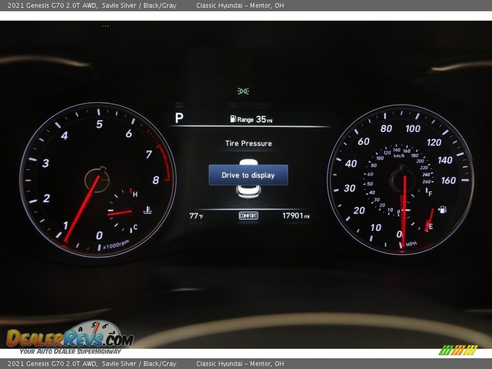 2021 Genesis G70 2.0T AWD Gauges Photo #8