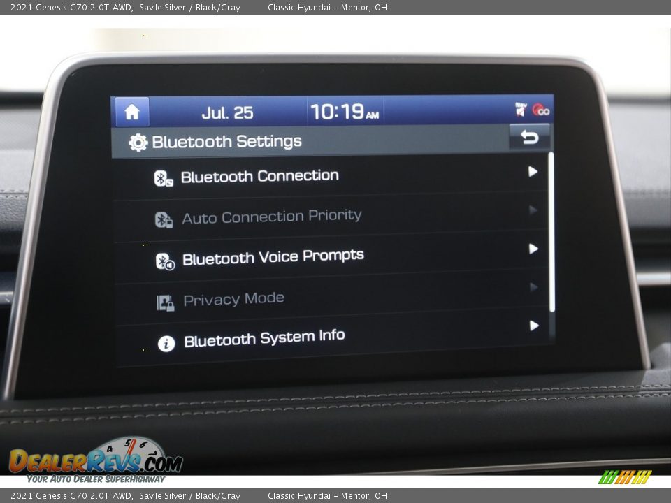 2021 Genesis G70 2.0T AWD Savile Silver / Black/Gray Photo #12