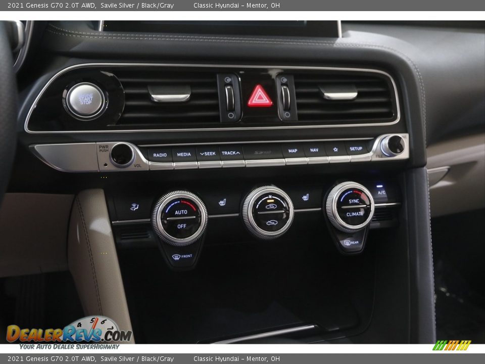2021 Genesis G70 2.0T AWD Savile Silver / Black/Gray Photo #14