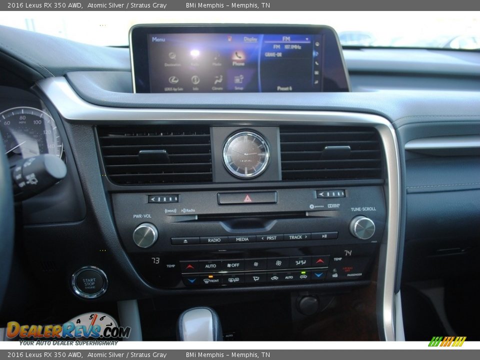 2016 Lexus RX 350 AWD Atomic Silver / Stratus Gray Photo #16