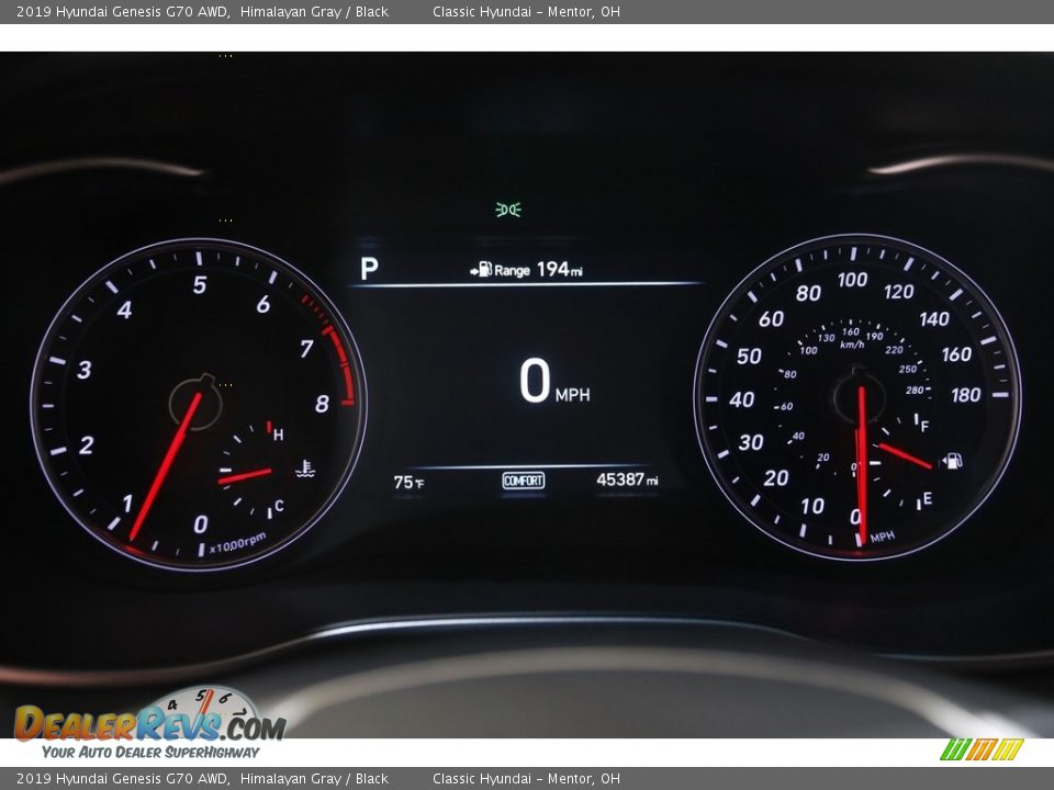 2019 Hyundai Genesis G70 AWD Gauges Photo #8