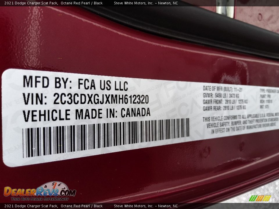 2021 Dodge Charger Scat Pack Octane Red Pearl / Black Photo #30