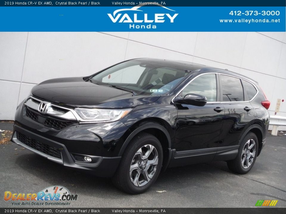 2019 Honda CR-V EX AWD Crystal Black Pearl / Black Photo #1
