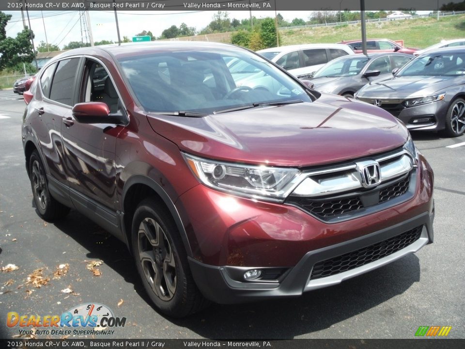 2019 Honda CR-V EX AWD Basque Red Pearl II / Gray Photo #6