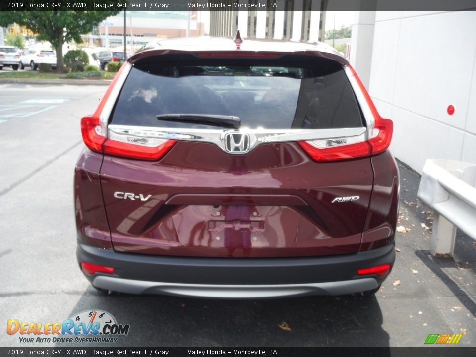 2019 Honda CR-V EX AWD Basque Red Pearl II / Gray Photo #7