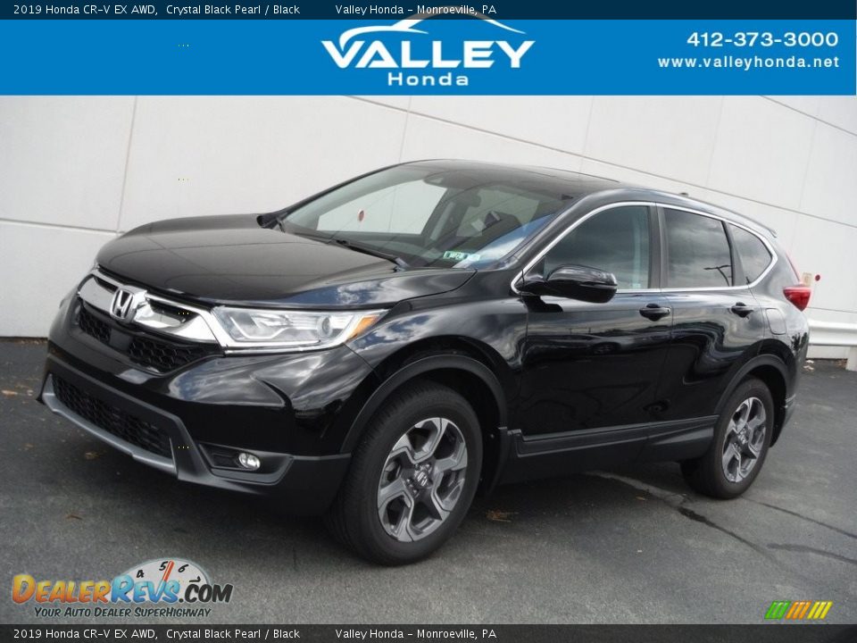 2019 Honda CR-V EX AWD Crystal Black Pearl / Black Photo #1