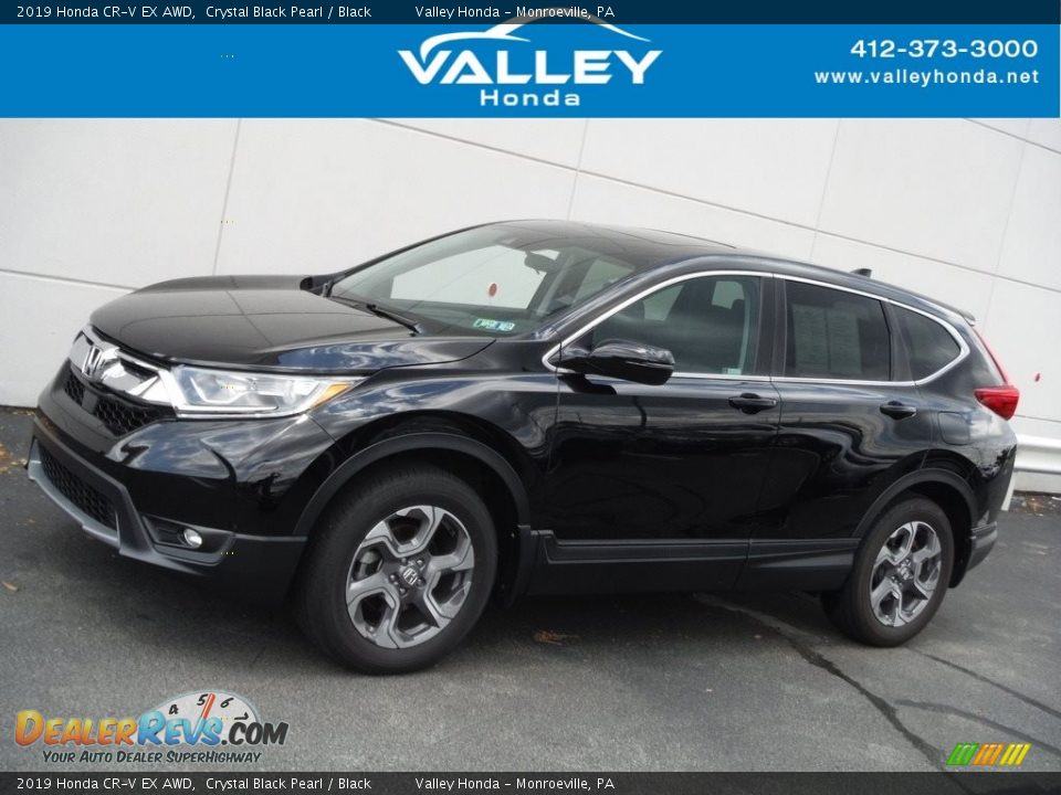 2019 Honda CR-V EX AWD Crystal Black Pearl / Black Photo #2