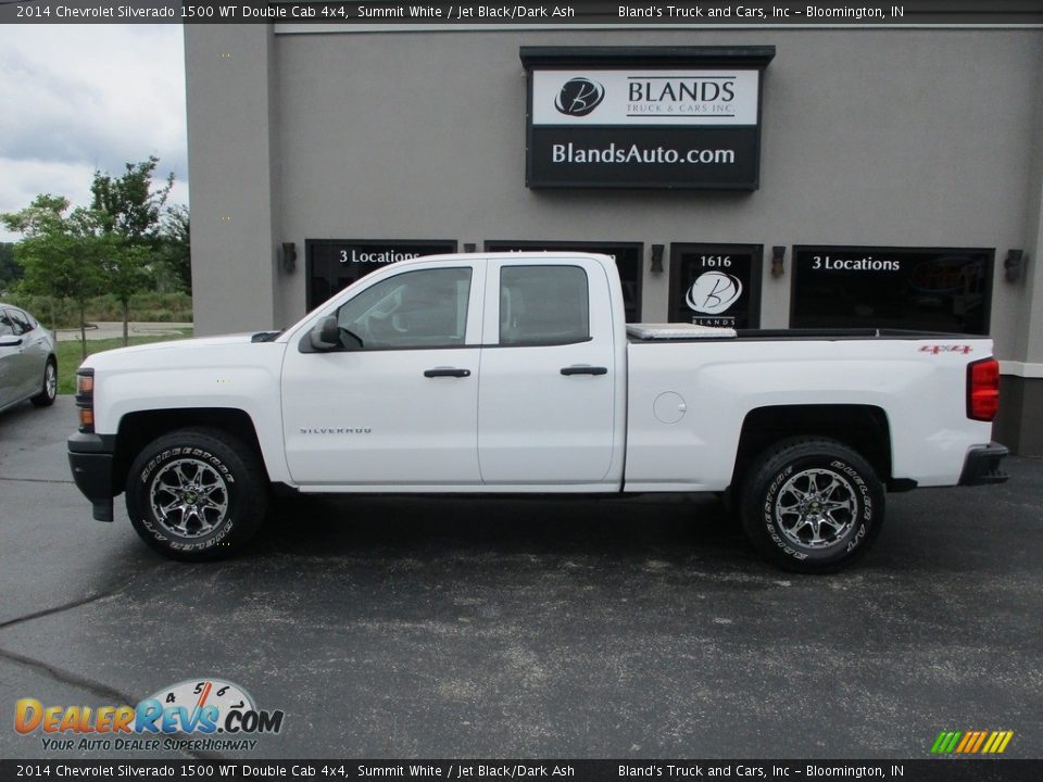 2014 Chevrolet Silverado 1500 WT Double Cab 4x4 Summit White / Jet Black/Dark Ash Photo #1