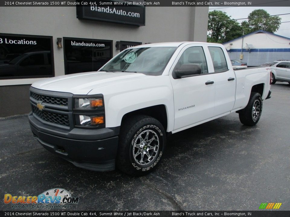 2014 Chevrolet Silverado 1500 WT Double Cab 4x4 Summit White / Jet Black/Dark Ash Photo #2