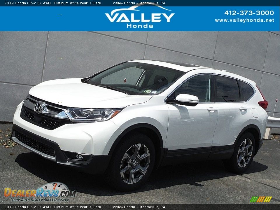 2019 Honda CR-V EX AWD Platinum White Pearl / Black Photo #1
