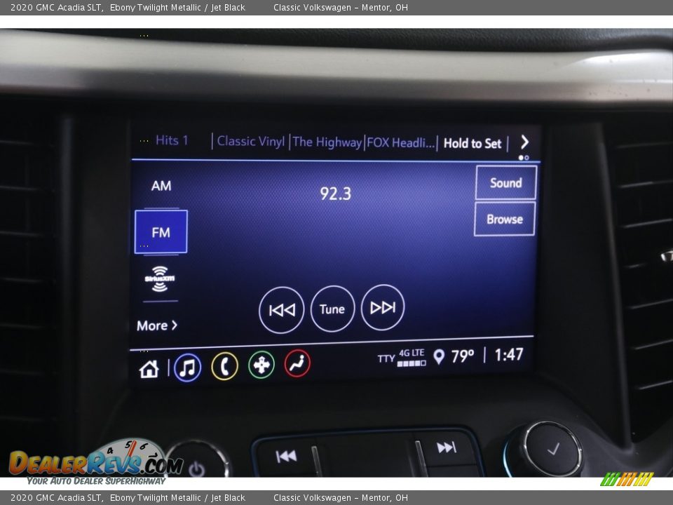 2020 GMC Acadia SLT Ebony Twilight Metallic / Jet Black Photo #10