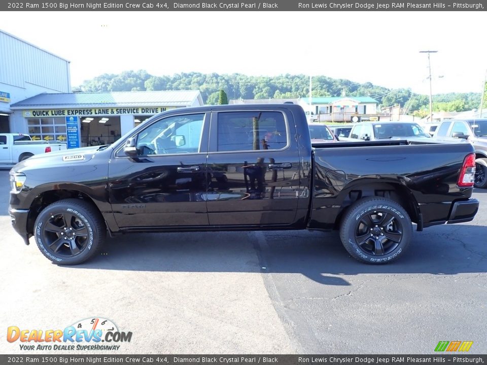 2022 Ram 1500 Big Horn Night Edition Crew Cab 4x4 Diamond Black Crystal Pearl / Black Photo #2