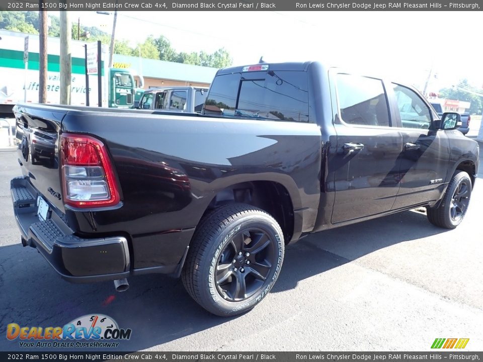 2022 Ram 1500 Big Horn Night Edition Crew Cab 4x4 Diamond Black Crystal Pearl / Black Photo #5