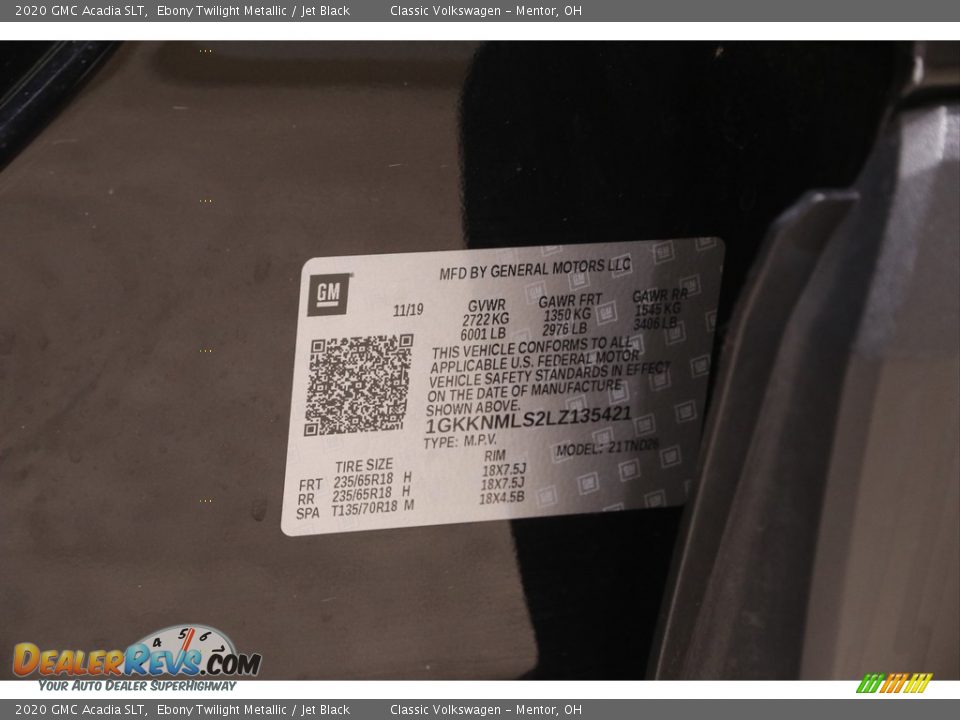 2020 GMC Acadia SLT Ebony Twilight Metallic / Jet Black Photo #24