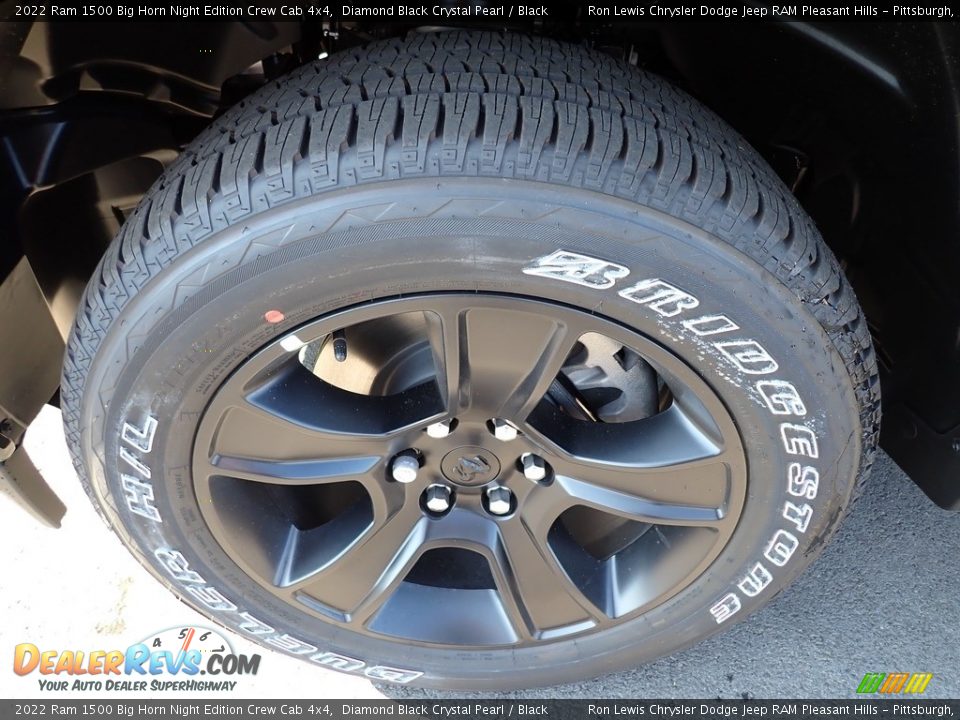 2022 Ram 1500 Big Horn Night Edition Crew Cab 4x4 Diamond Black Crystal Pearl / Black Photo #9