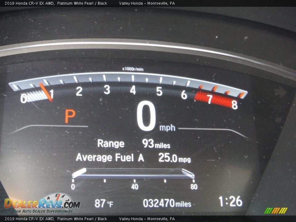 2019 Honda CR-V EX AWD Platinum White Pearl / Black Photo #33