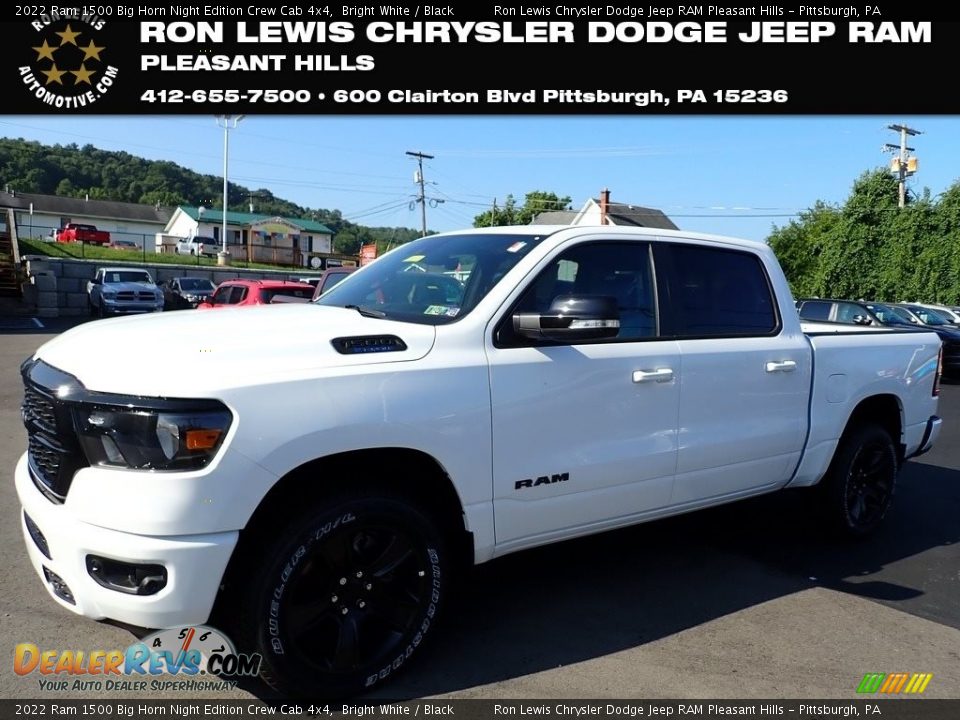 2022 Ram 1500 Big Horn Night Edition Crew Cab 4x4 Bright White / Black Photo #1