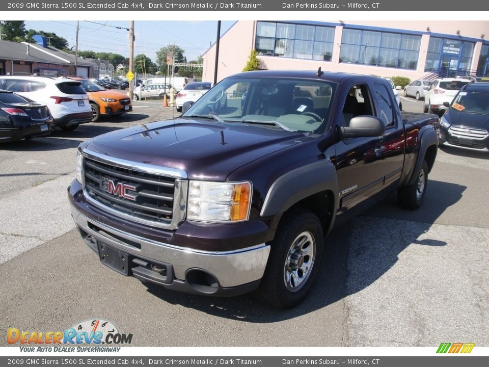 Dark Crimson Metallic 2009 GMC Sierra 1500 SL Extended Cab 4x4 Photo #1