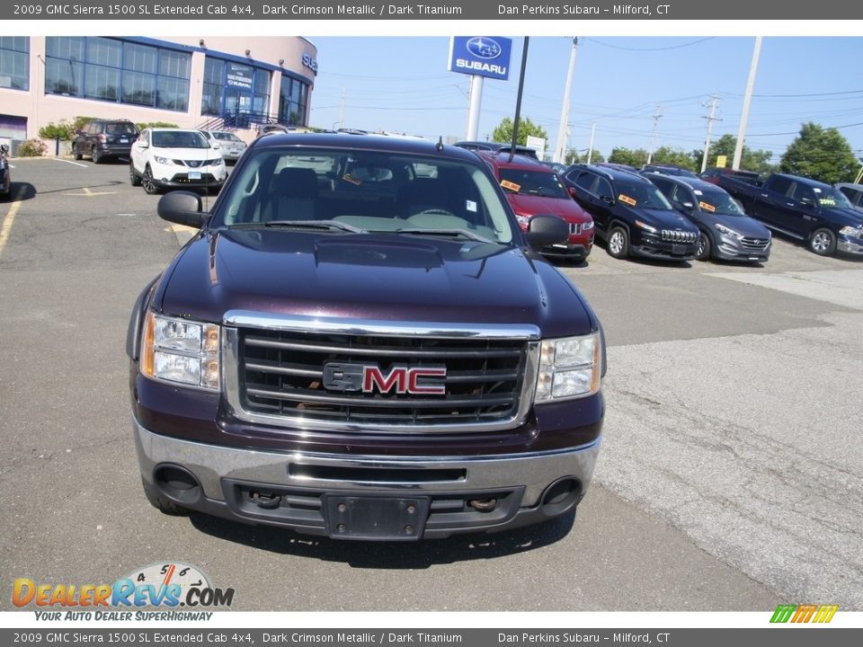 2009 GMC Sierra 1500 SL Extended Cab 4x4 Dark Crimson Metallic / Dark Titanium Photo #2