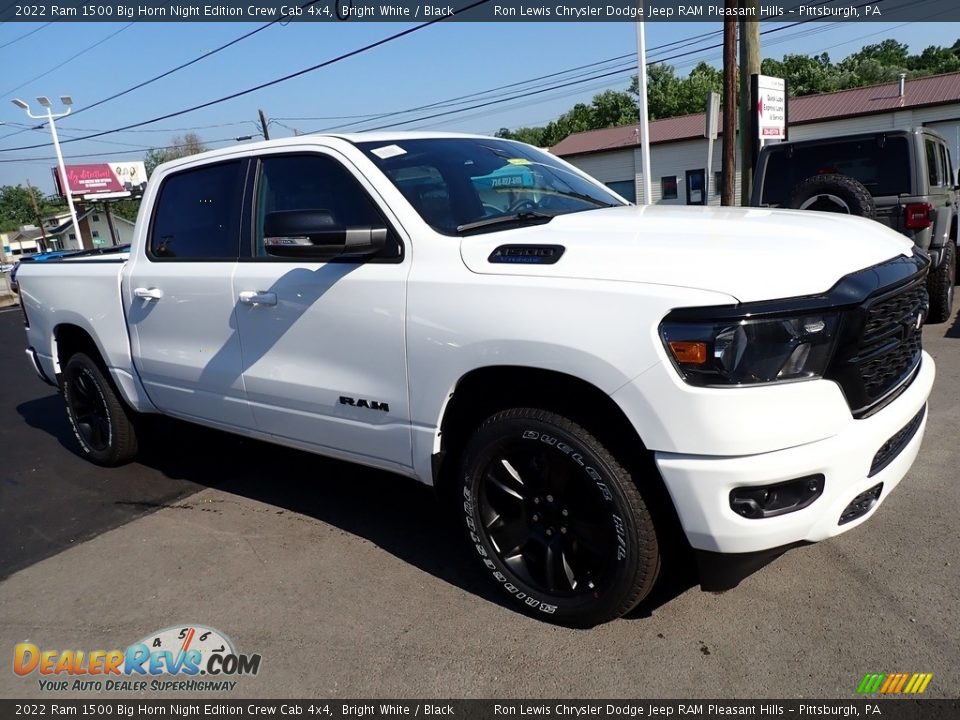 2022 Ram 1500 Big Horn Night Edition Crew Cab 4x4 Bright White / Black Photo #7