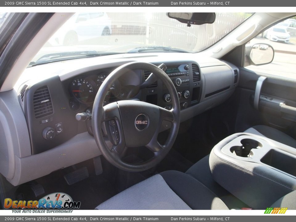 2009 GMC Sierra 1500 SL Extended Cab 4x4 Dark Crimson Metallic / Dark Titanium Photo #10