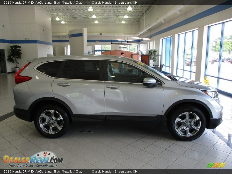 2019 Honda CR-V EX AWD Lunar Silver Metallic / Gray Photo #4