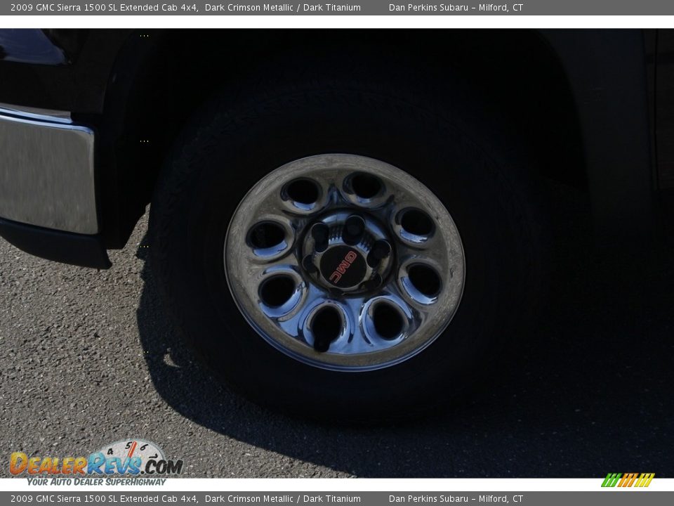 2009 GMC Sierra 1500 SL Extended Cab 4x4 Dark Crimson Metallic / Dark Titanium Photo #14