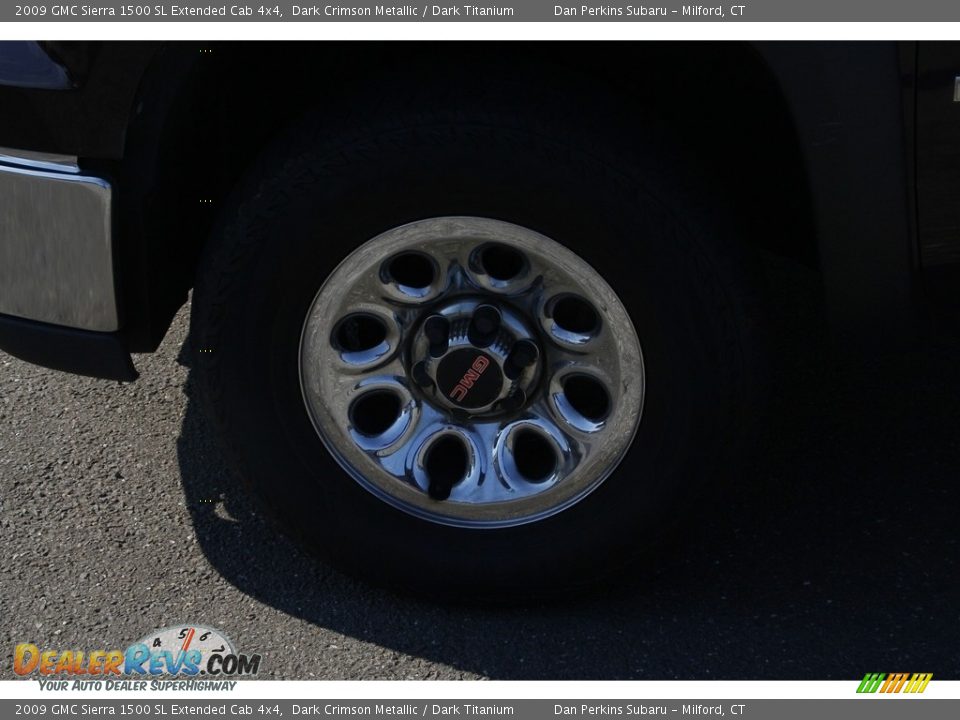 2009 GMC Sierra 1500 SL Extended Cab 4x4 Dark Crimson Metallic / Dark Titanium Photo #15