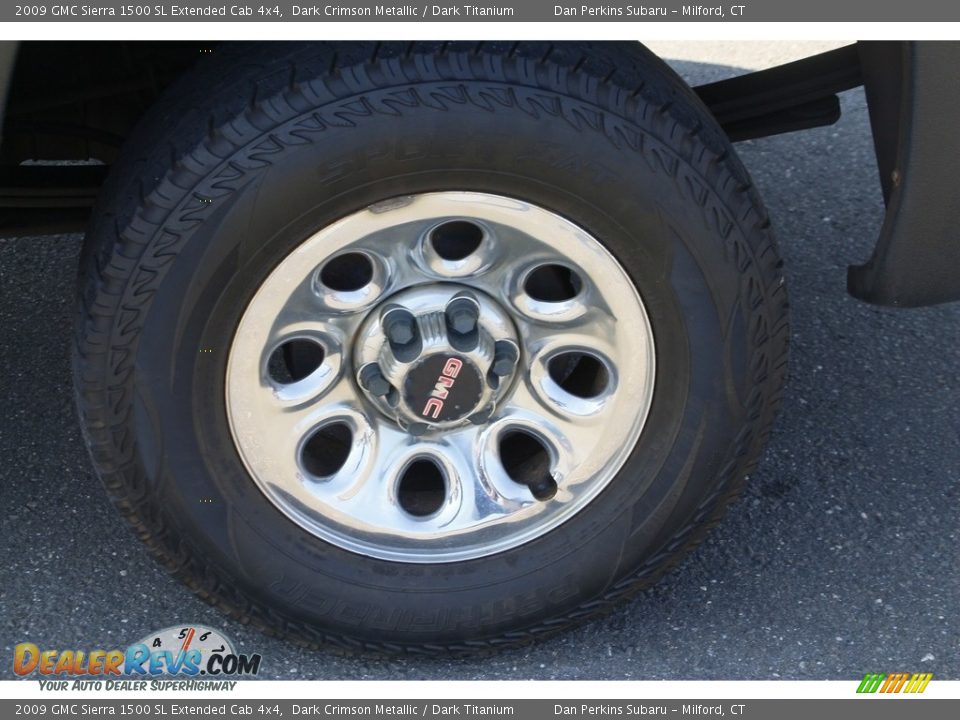 2009 GMC Sierra 1500 SL Extended Cab 4x4 Dark Crimson Metallic / Dark Titanium Photo #17