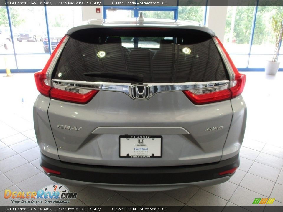 2019 Honda CR-V EX AWD Lunar Silver Metallic / Gray Photo #8