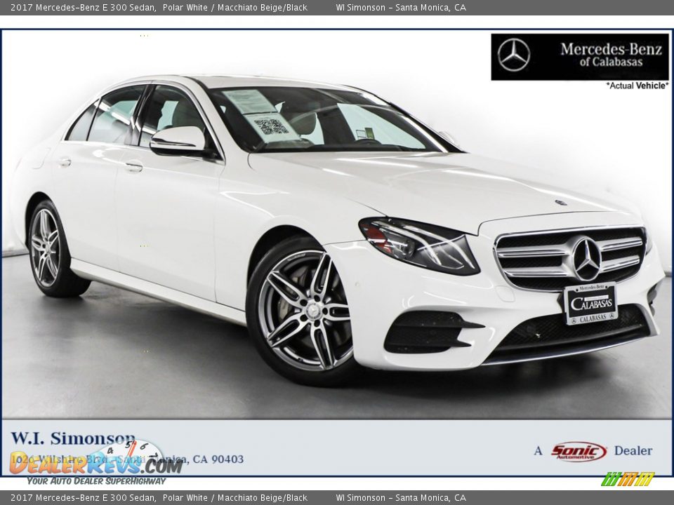 2017 Mercedes-Benz E 300 Sedan Polar White / Macchiato Beige/Black Photo #1