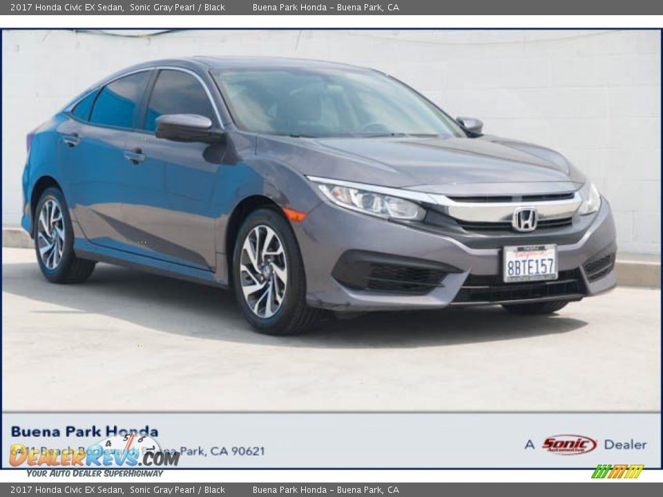 2017 Honda Civic EX Sedan Sonic Gray Pearl / Black Photo #1