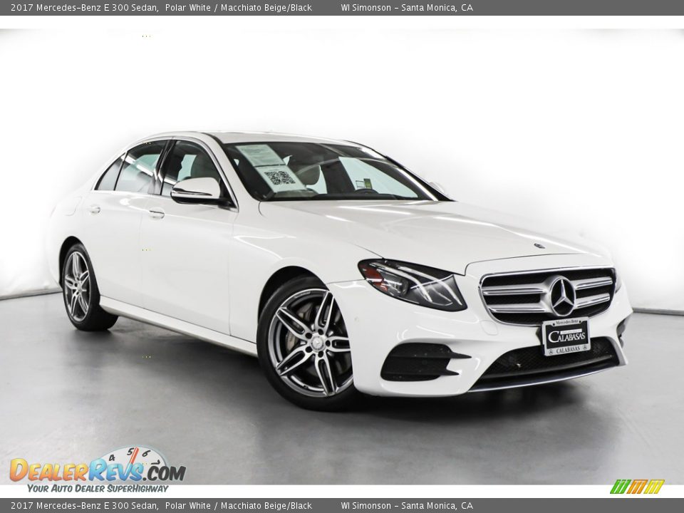 2017 Mercedes-Benz E 300 Sedan Polar White / Macchiato Beige/Black Photo #2