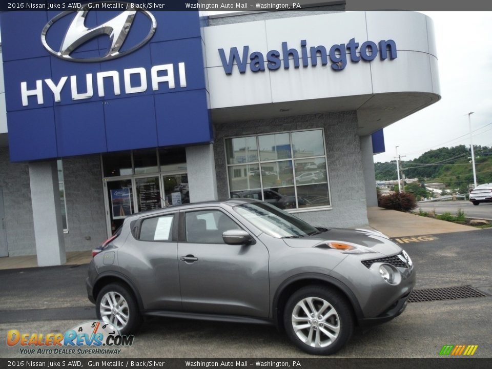 2016 Nissan Juke S AWD Gun Metallic / Black/Silver Photo #2