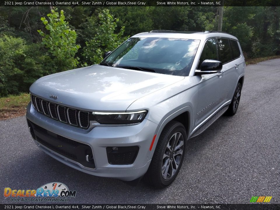 2021 Jeep Grand Cherokee L Overland 4x4 Silver Zynith / Global Black/Steel Gray Photo #2