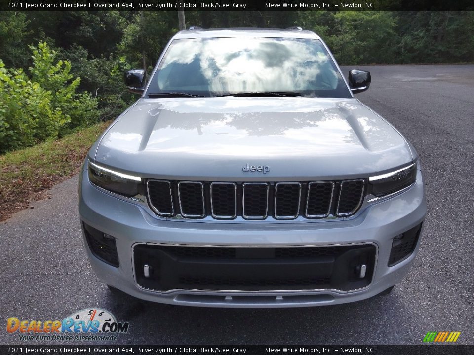 2021 Jeep Grand Cherokee L Overland 4x4 Silver Zynith / Global Black/Steel Gray Photo #3